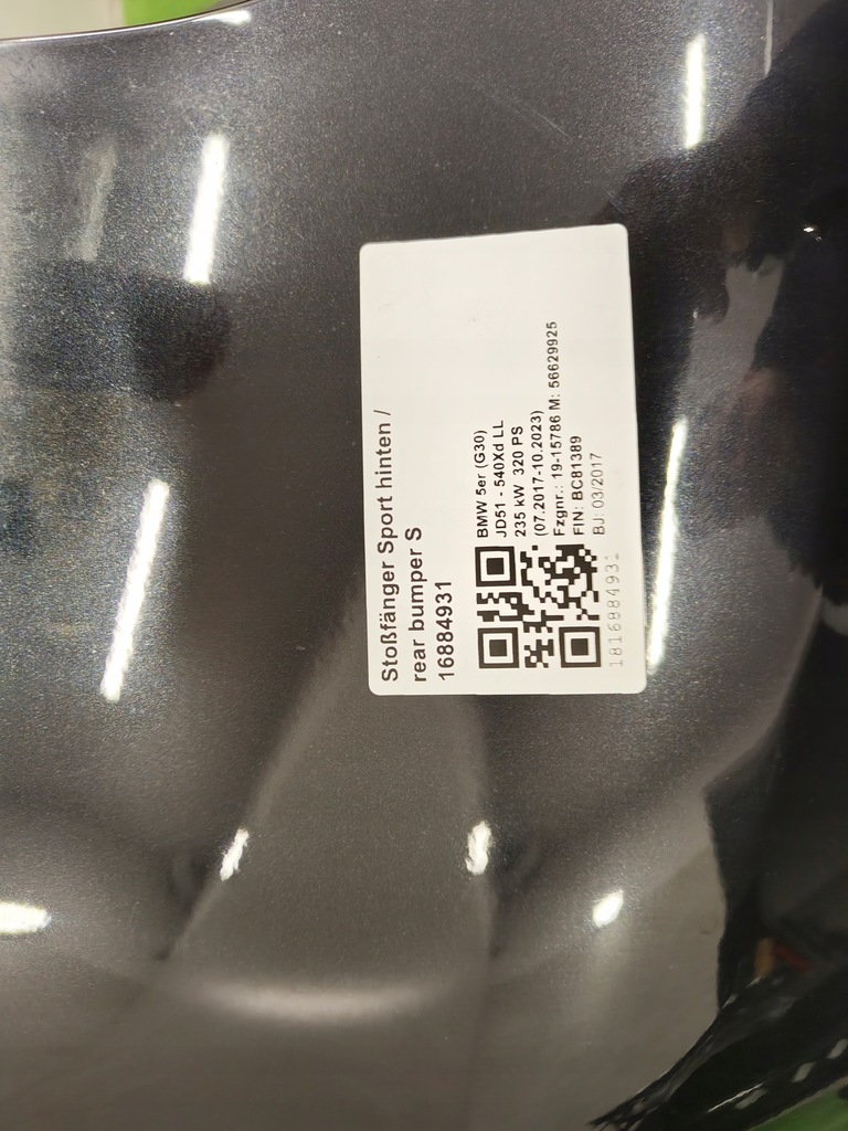 фото №8, Bmw 5 g30 бампер задняя m-pakiet 6pdc 475