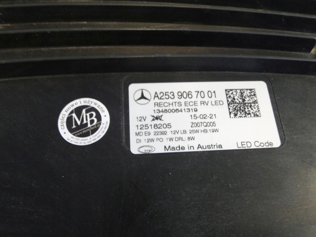 фото №14, Mercedes glc 253 x253 лампа передняя правая led high performance