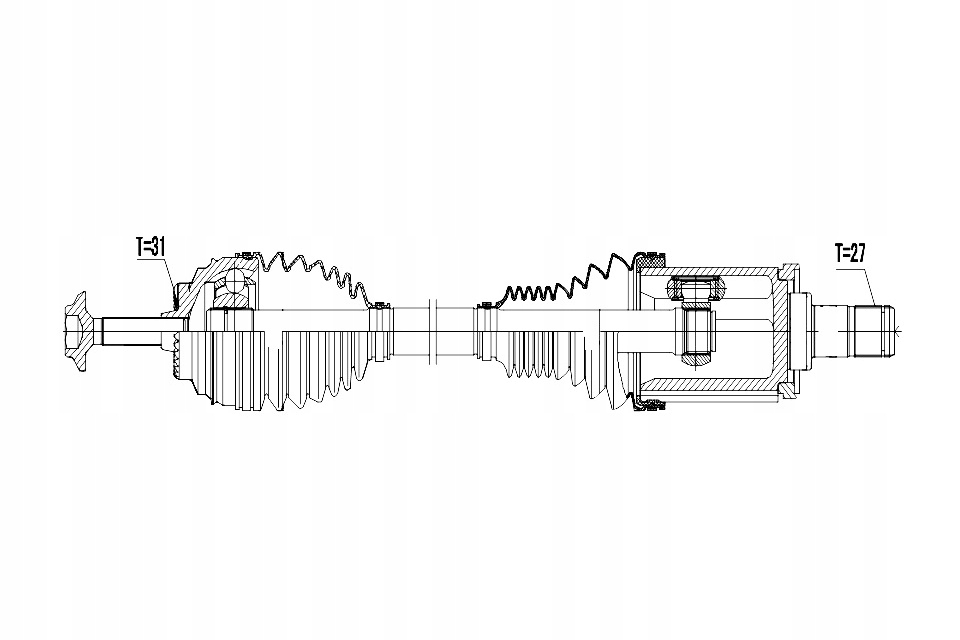 Привідний вал привідна bmw xdrive 1 118d/120d 11- /l/przód Оригінал