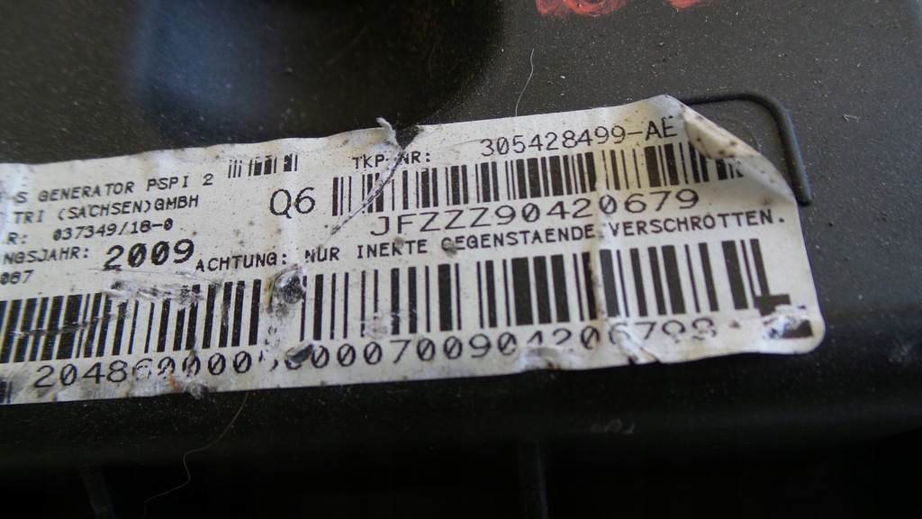 фото №5, Подушка пассажира подушка безопасности w204 mercedes a204860005