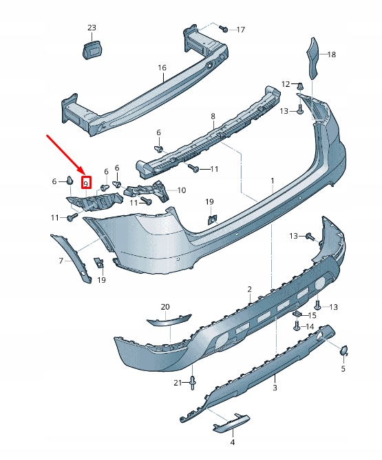 фото №1, Seat arona kj rear правий бампер guide профіль 6f9807394b