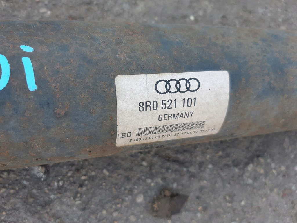 фото №9, Audi q5 8r 2.0 tdi wał привідний кардан 8r0521101