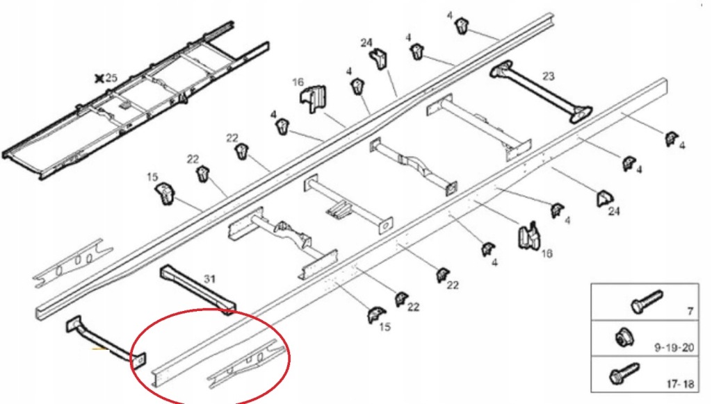 фото №1, Лонжерон iveco daily vi 2014- 35s левая
