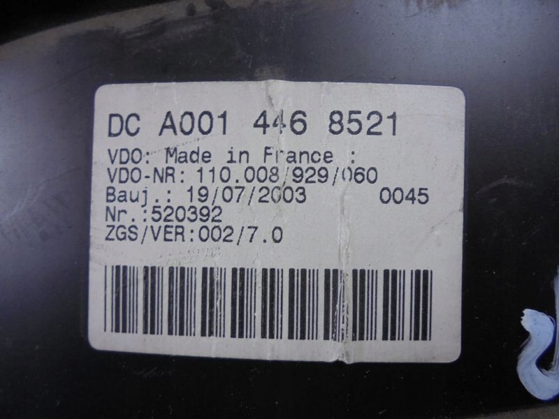 фото №9, Sprinter i 03-06 лічильник прилади 2,2cdi a0014468521