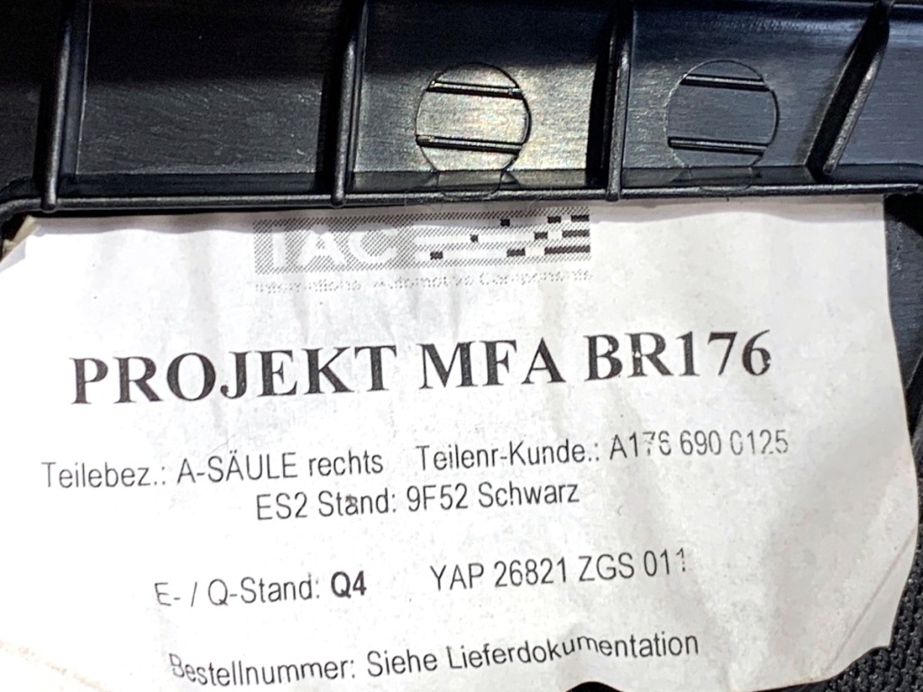 фото №5, Захист стійка правий mercedes w176