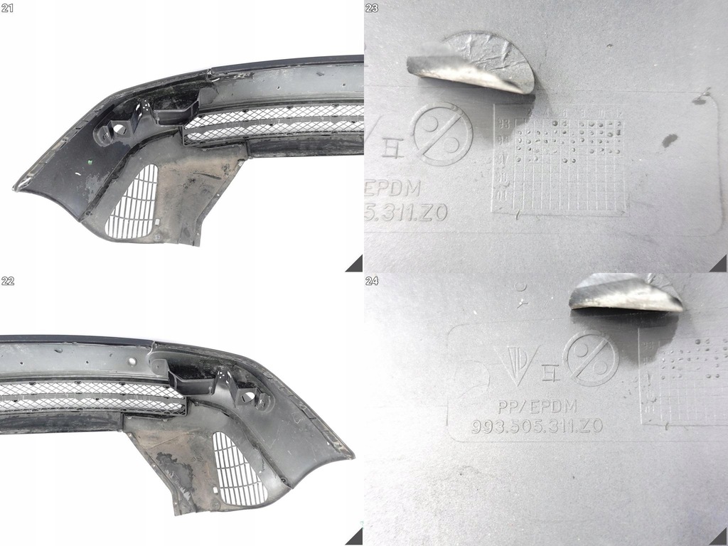 фото №10, Porsche 911 993 1994-1998 бампер + спойлер + решётка перед передний europa