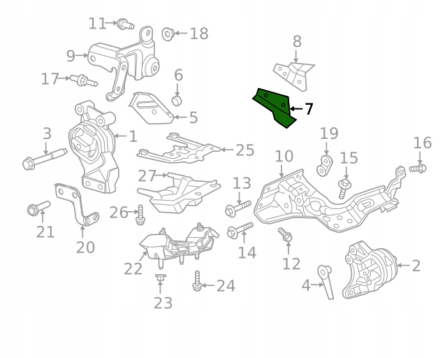 фото №1, Кронштейн двигуна правий dodge ram 1500 2019-