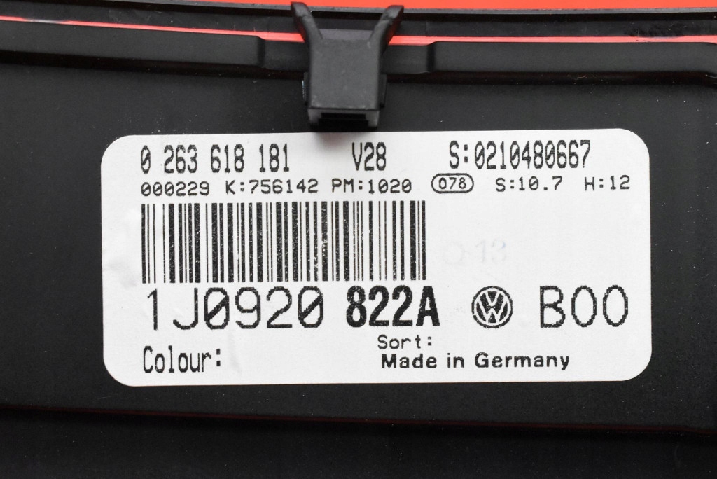 фото №8, Лічильник прилади eu 1j0920822a vw golf 4 iv 1.6 16v 105 km 97-06