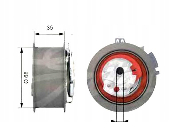 фото №11, Ролик натягувача ремінь розподільного валу [gates]