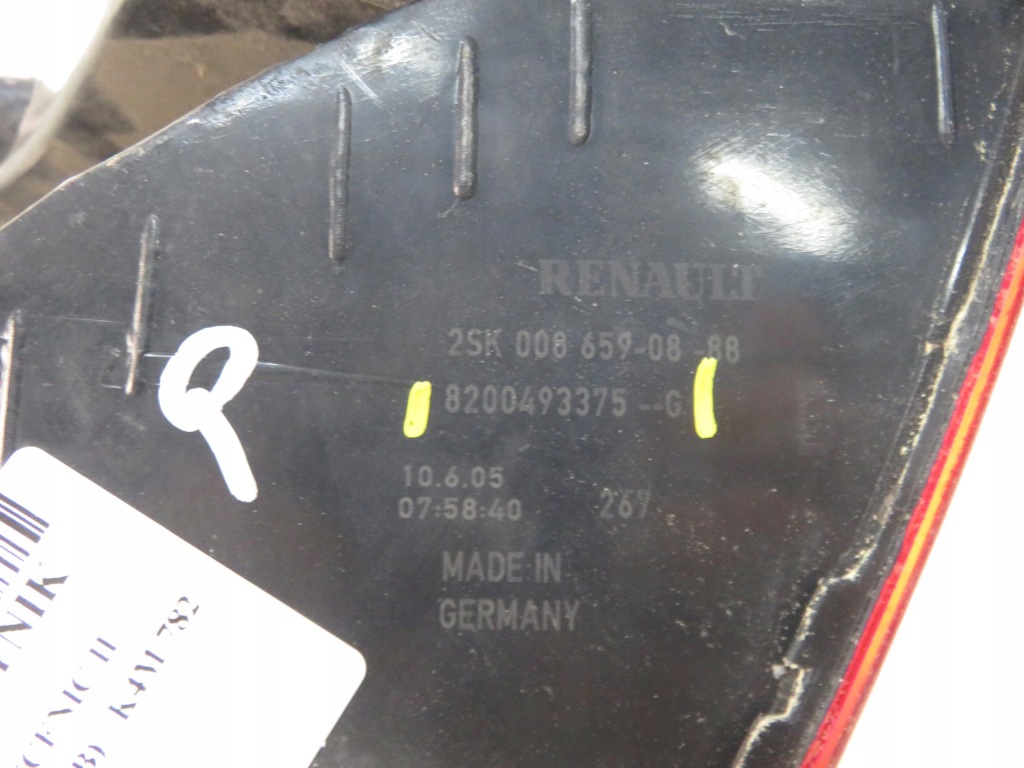 Лампа правая задняя renault scenic ii 8200493375g Доставка