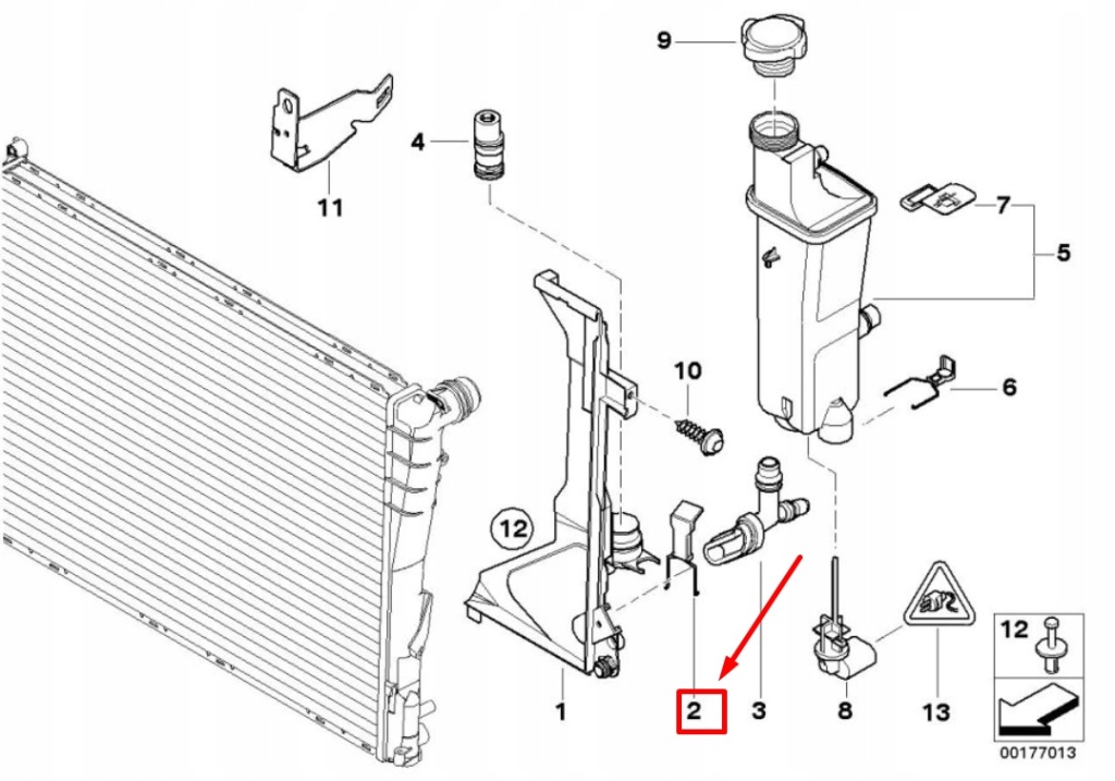 фото №9, Суппорт радиатора автоматической коробки передач bmw 3 e46 17221707786 1707786