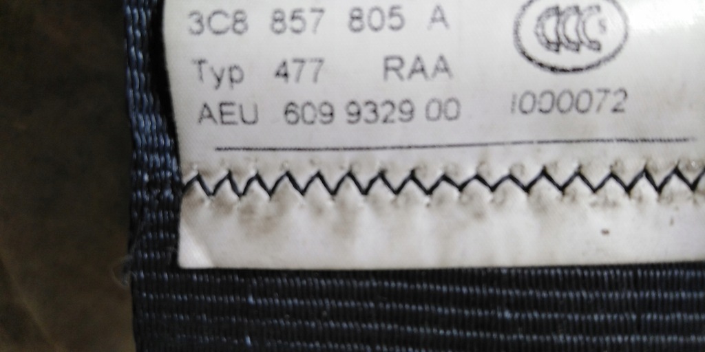 фото №7, Passat cc b6 pas безпеки задня лівий правий