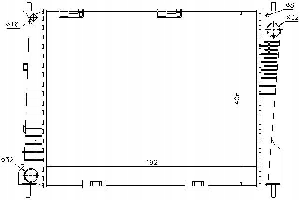 Nissens радіатор двигуна renault clio 3 modus 1 Ціна