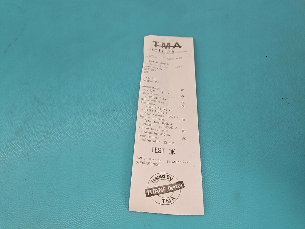 фото №6, Test генератор peugeot 107 27060-0q020 1.0 wiel
