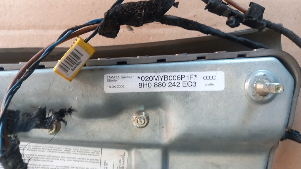 фото №4, Подушка подушка безпеки сидіння права audi a4 b6 8h0880242