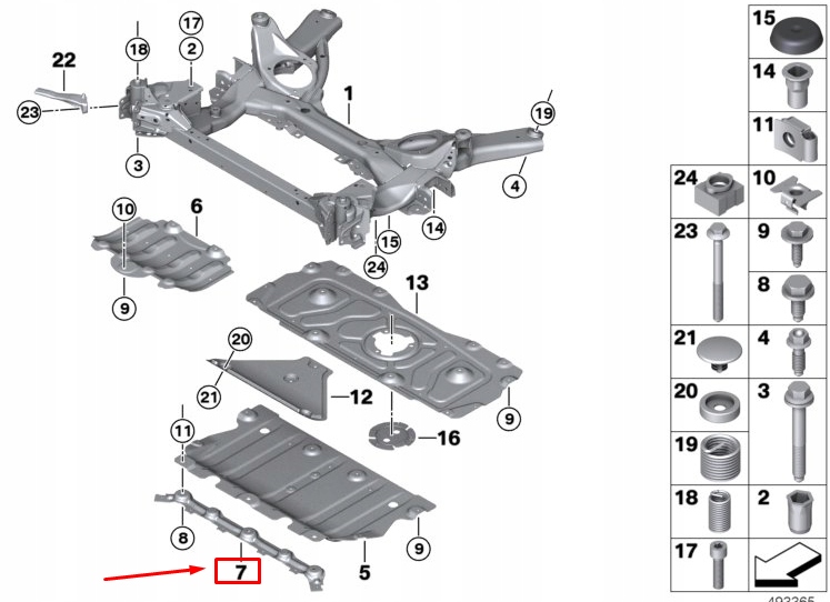 фото №1, Bmw 3 g20 передняя часть underride protection держатель 31146884361