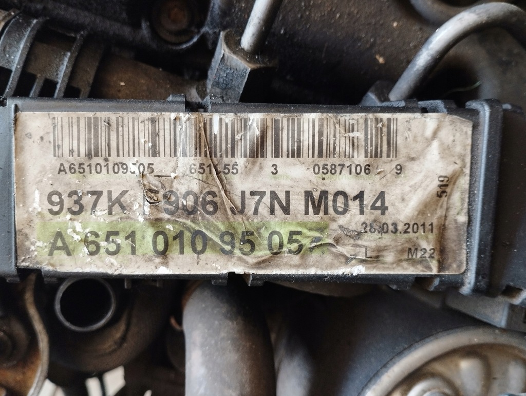 фото №1, Двигун mercedes sprinter 2.2 cdi a651 | частини