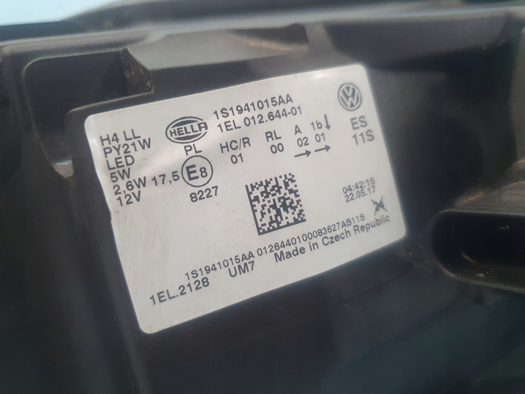 фото №6, Лампа vw up 1s0 lift обычная + led левая перед