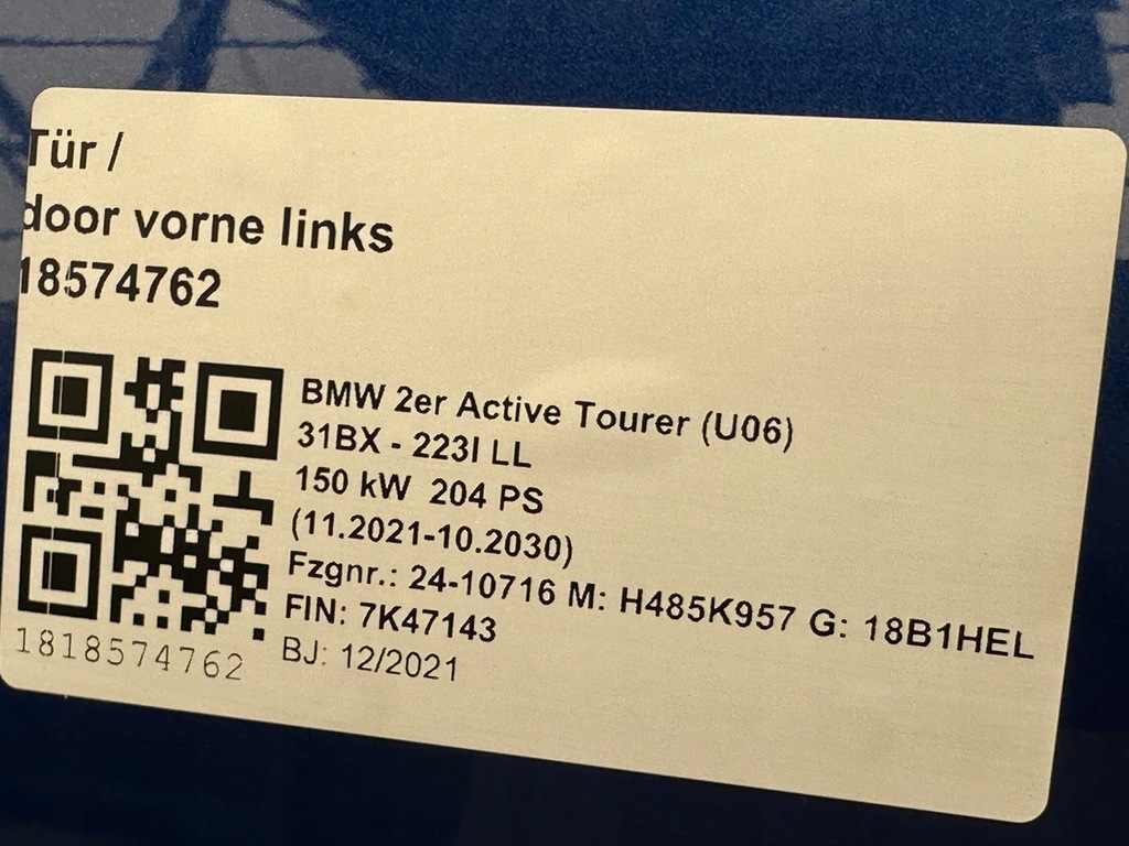 фото №6, Bmw 2 u06 двері ліва сторона комплект c31