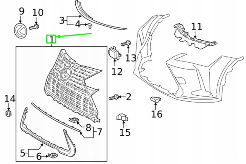 Lexus ux za10 передняя накладка радиатора новая оригинальная 5310176230 Киев