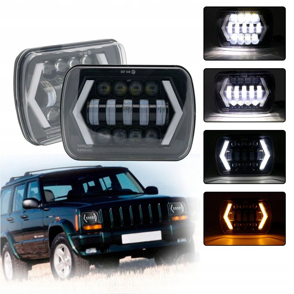 Купить Фонари передние led jeep cherokee xj wrangler yj
