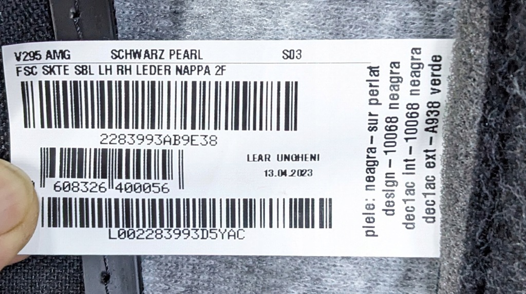 фото №7, Mercedes - benz eqe обивка сиденье водителя