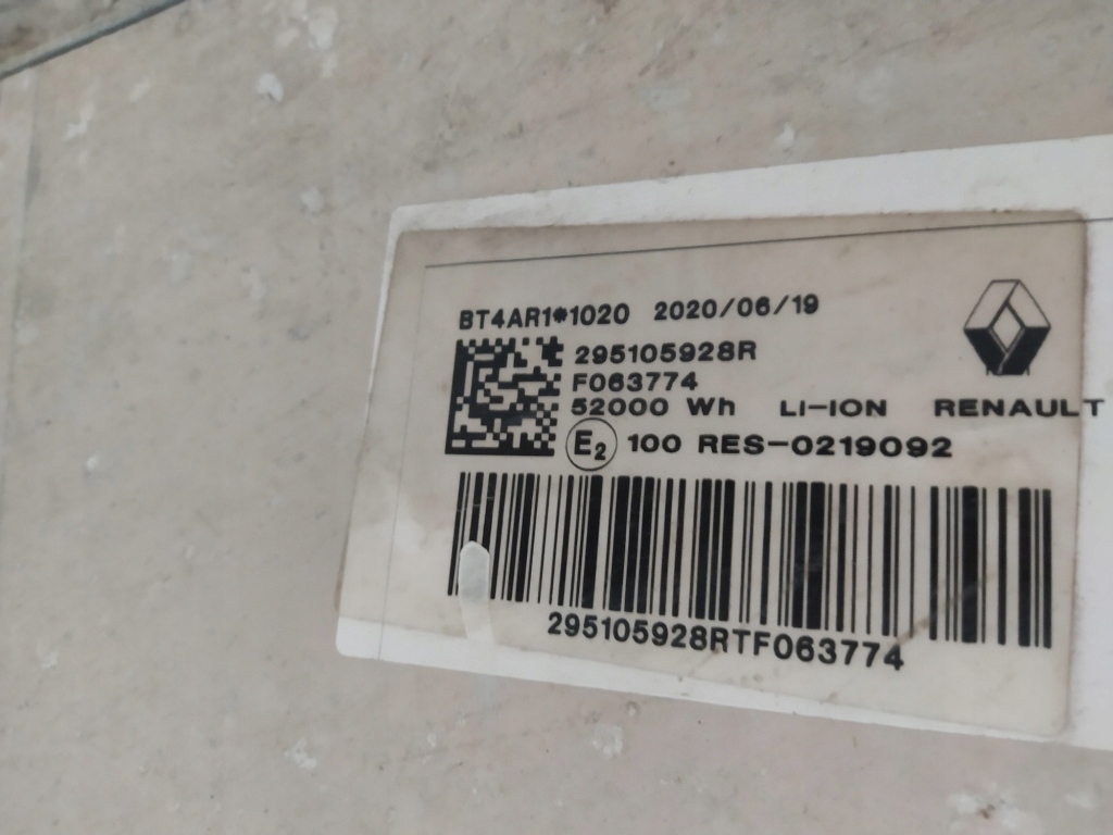 Аккумулятор тяговый аккумулятор renault zoe 2 52 kwh 52000 wh 295105928r 19- Оригинал