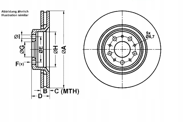 фото №1, Ate тормозные диски тормозные 2szt volvo s60 i t5