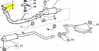 фото №6, Прокладка глушника fiat palio оригінальний номер 46465291