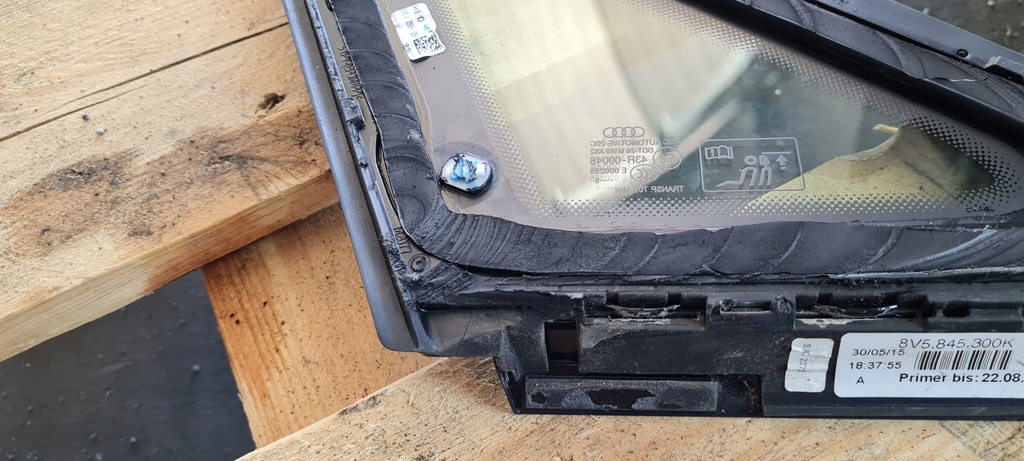 фото №11, S3 8v sedan a3 стекло кузовная правая правый задняя w крыло black piano 15r