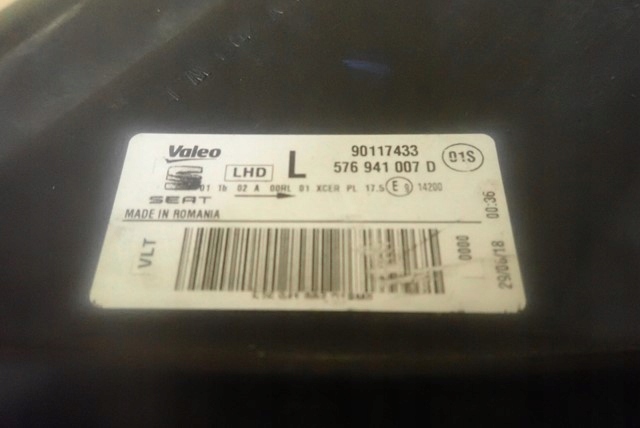 Фара ліва лівий full led seat ateca 576 2016- Зі Шроту