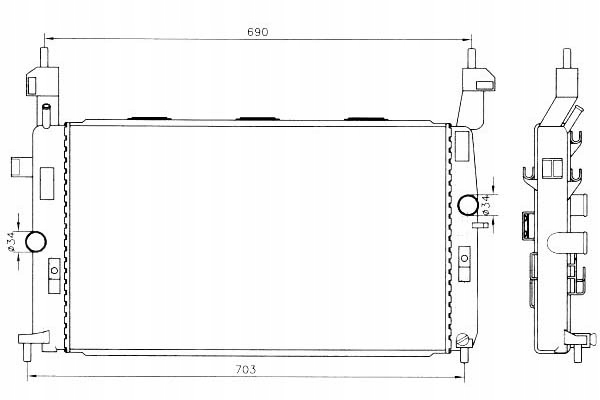 фото №1, Nrf радиатор opel meriva 1,4-1,8