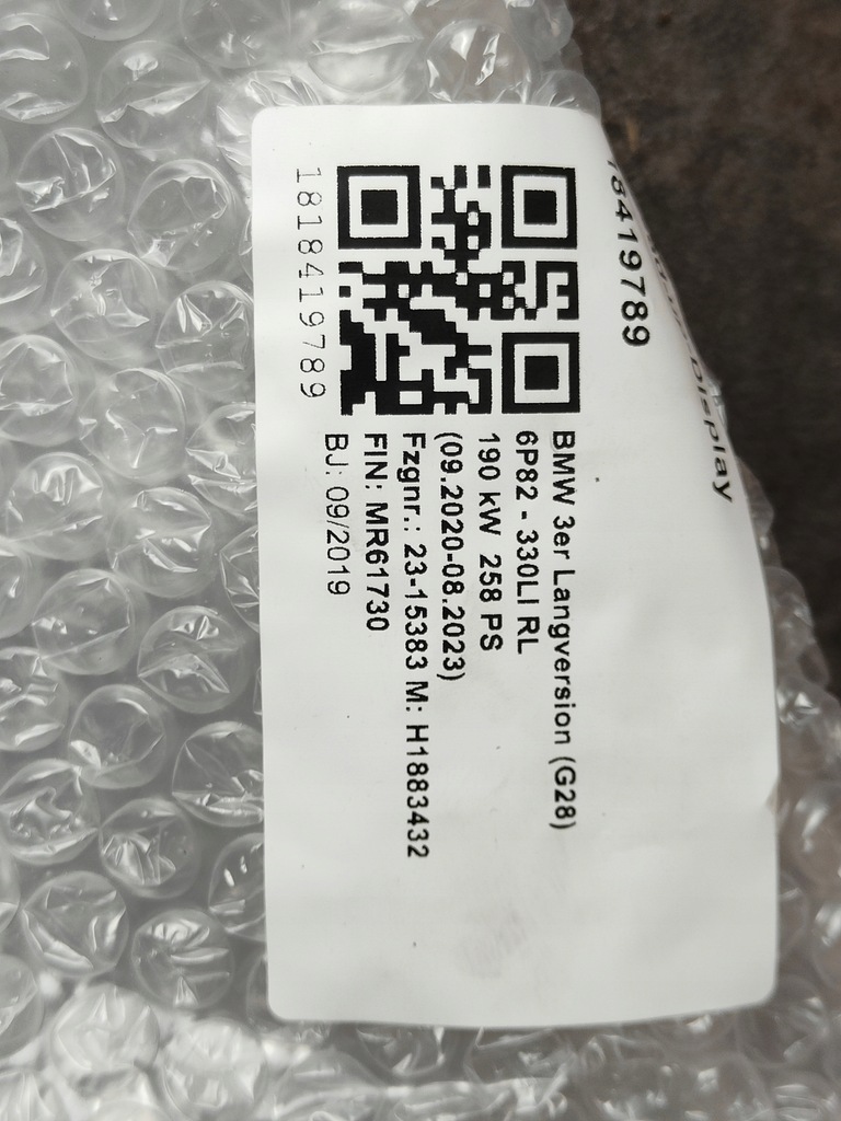 фото №7, Bmw 3 g20 g21 g28 дисплей head up hud 9442013 uk rl rhd