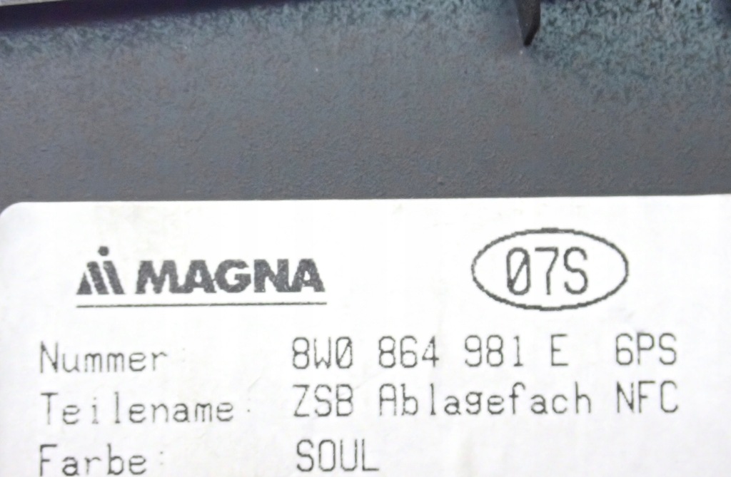 фото №14, 8w0864981e 6ps бардачок полка консоли audi a5 f5 8w