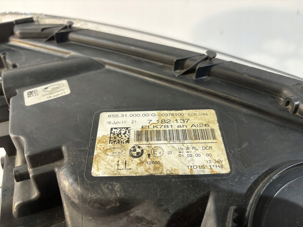 фото №10, Лампа левая передняя bmw 7 f01, f02 7182137 3.0l дизель 180kw 2009