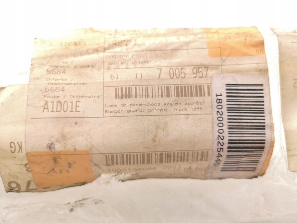 фото №10, Оригінальна молдинг передній бампера ліва bmw e39