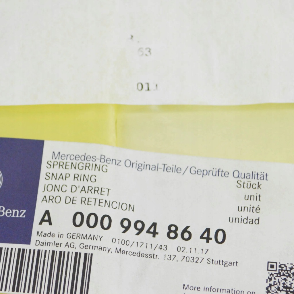 Mb ml w164 кольцо osadczy сцепления коробки передач k1 a0009948640 с Разборки