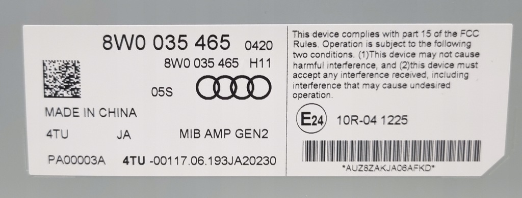 фото №9, Підсилювач bang&olufsen audi a4 8w b9 a5 f5 8w0035465