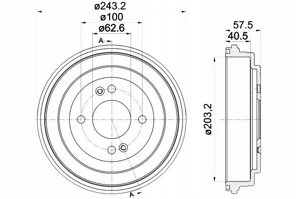 фото №2, Тормозные барабаны тормозные hyundai задняя i20 08- i10 rio ii acc