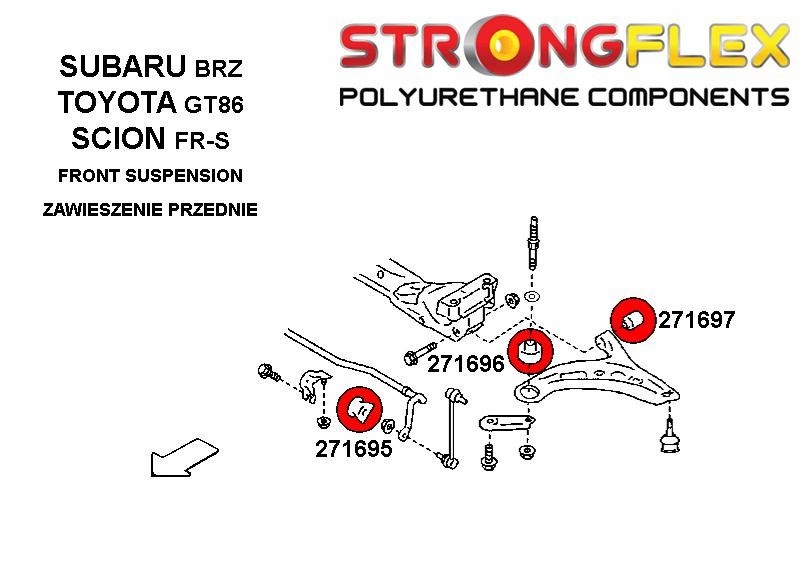 фото №2, 271695b - втулка стабилизатора передний strongflex