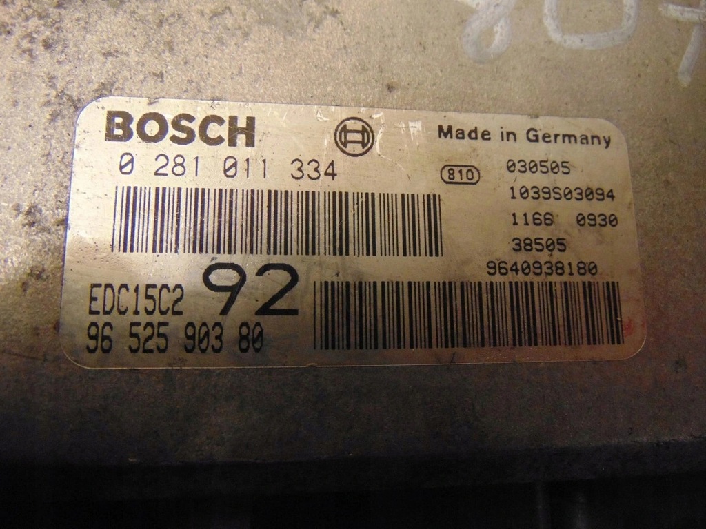 фото №5, Бортовой компьютер блок управления двигателя peugeot 807 0281011334