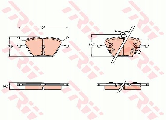 фото №1, Тормозные колодки тормозной. subaru legacy vi 15- задняя