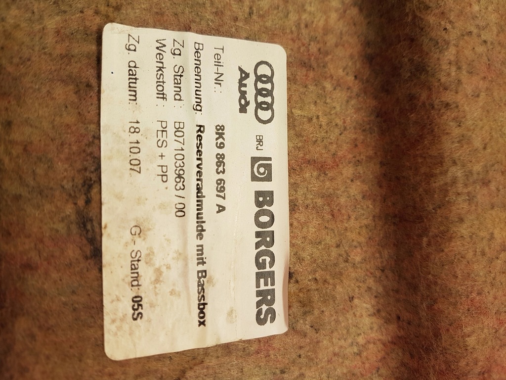 фото №12, Audi a4 s4 обшивка колеса запасного 8k9863697a