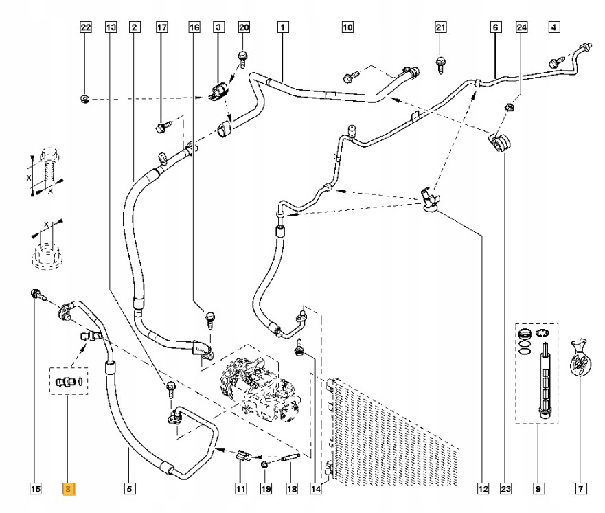 фото №4, Датчик давление. кондиционера do renault scenic