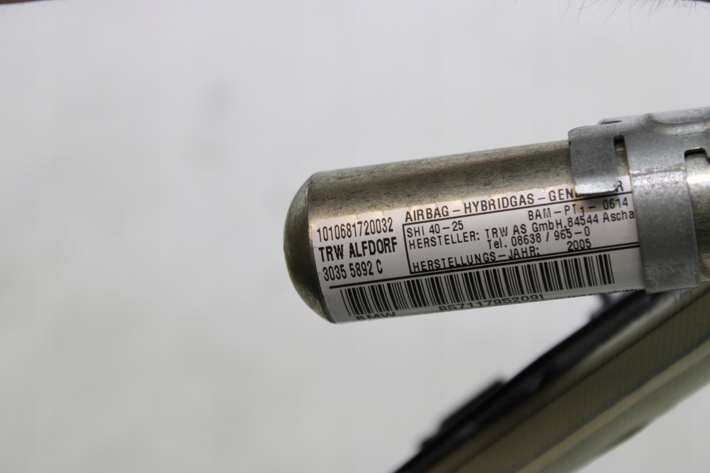 фото №6, Bmw e90 шторка безопасности подушка воздушная подушка безопасности правая