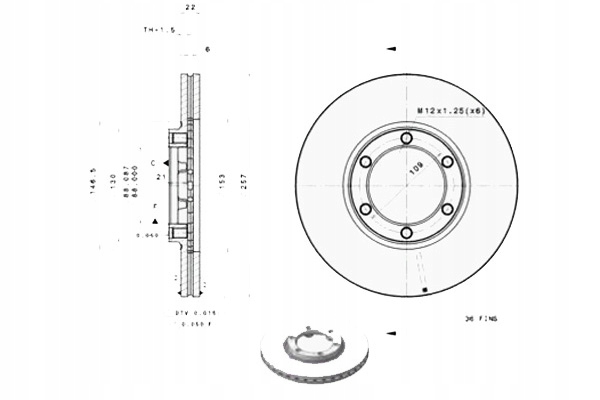 фото №1, Brembo гальмівні диски гальмівні 2szt. isuzu campo gemini t