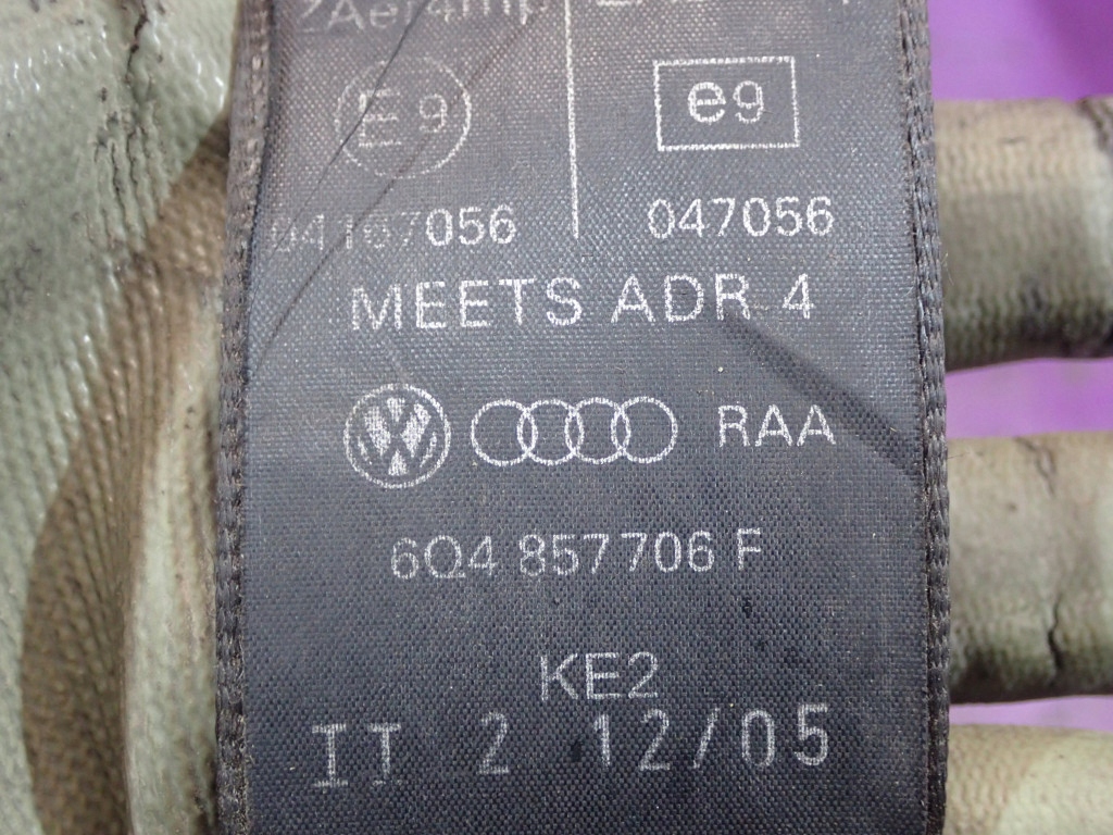 фото №5, Vw polo iv 9n 05-09 lift pas безпеки правий перед 6q4857706f