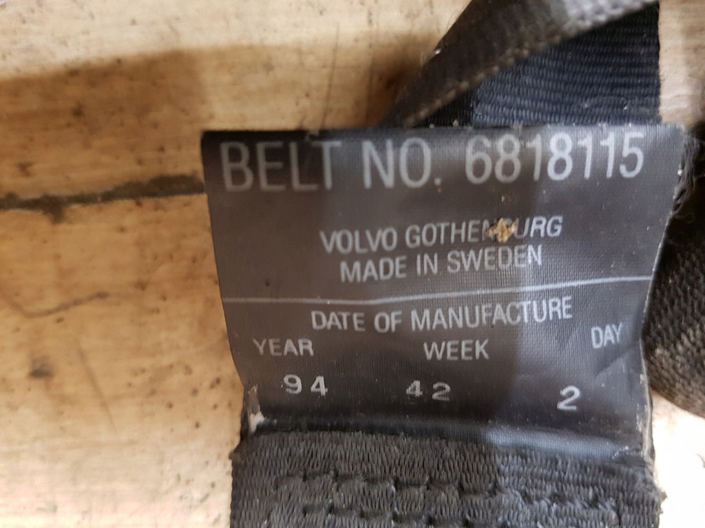 фото №3, Pas безпеки перед правий volvo 850