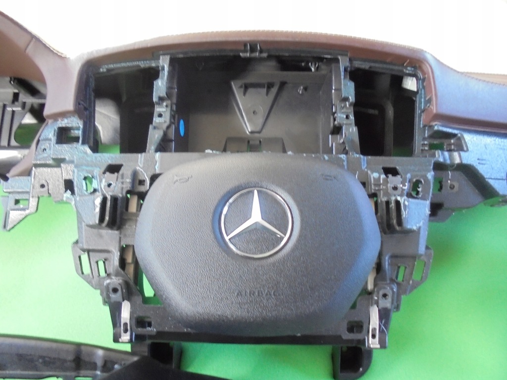 фото №7, Mercedes gl x166 приборная панель приборная консоль ремни кожа коричневая