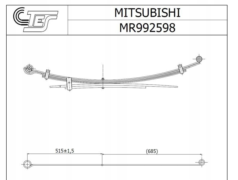 фото №1, Tes mr9925980019 z/t рессора kompletny